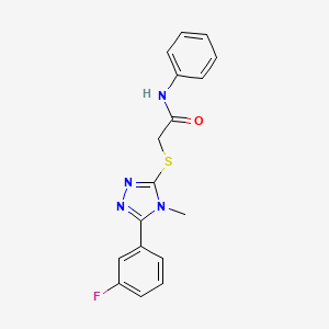 2-{[5-(3-fluorophenyl)-4-methyl-4H-1,2,4-triazol-3-yl]sulfanyl}-N-phenylacetamide