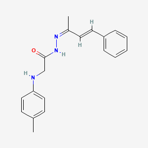 2-(4-methylanilino)-N-[(Z)-[(E)-4-phenylbut-3-en-2-ylidene]amino]acetamide