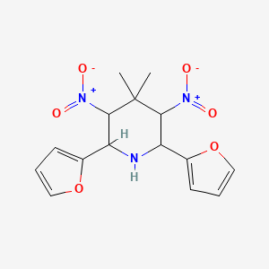 2,6-Di(2-furyl)-4,4-dimethyl-3,5-dinitropiperidine