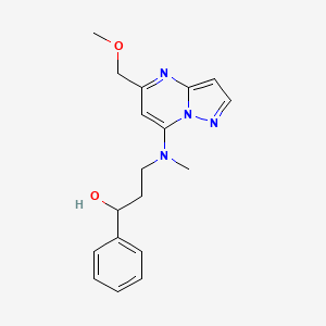 3-[[5-(methoxymethyl)pyrazolo[1,5-a]pyrimidin-7-yl](methyl)amino]-1-phenyl-1-propanol