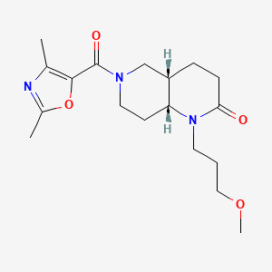 (4aS*,8aR*)-6-[(2,4-dimethyl-1,3-oxazol-5-yl)carbonyl]-1-(3-methoxypropyl)octahydro-1,6-naphthyridin-2(1H)-one