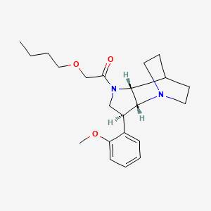 2-butoxy-1-[(2R,3S,6R)-3-(2-methoxyphenyl)-1,5-diazatricyclo[5.2.2.02,6]undecan-5-yl]ethanone