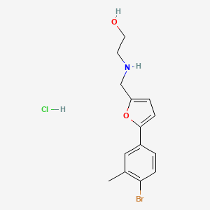 2-[[5-(4-Bromo-3-methylphenyl)furan-2-yl]methylamino]ethanol;hydrochloride