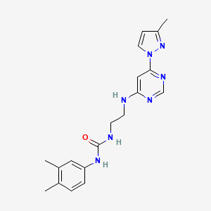 N-(3,4-dimethylphenyl)-N'-(2-{[6-(3-methyl-1H-pyrazol-1-yl)-4-pyrimidinyl]amino}ethyl)urea