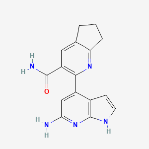 2-(6-amino-1H-pyrrolo[2,3-b]pyridin-4-yl)-6,7-dihydro-5H-cyclopenta[b]pyridine-3-carboxamide