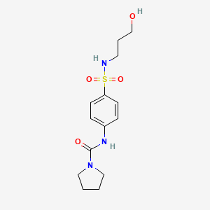 N-[4-(3-hydroxypropylsulfamoyl)phenyl]pyrrolidine-1-carboxamide