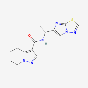 N-(1-imidazo[2,1-b][1,3,4]thiadiazol-6-ylethyl)-4,5,6,7-tetrahydropyrazolo[1,5-a]pyridine-3-carboxamide