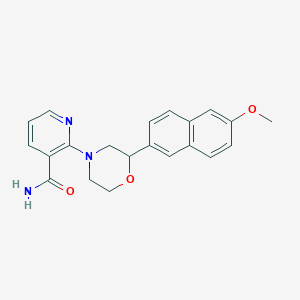 2-[2-(6-methoxy-2-naphthyl)morpholin-4-yl]nicotinamide