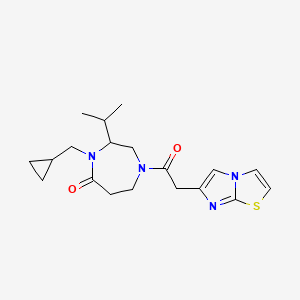 4-(cyclopropylmethyl)-1-(imidazo[2,1-b][1,3]thiazol-6-ylacetyl)-3-isopropyl-1,4-diazepan-5-one