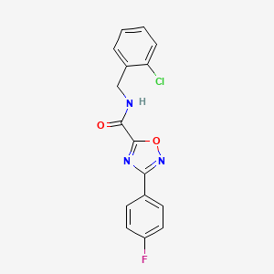 N-[(2-chlorophenyl)methyl]-3-(4-fluorophenyl)-1,2,4-oxadiazole-5-carboxamide