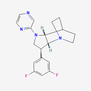 molecular formula C19H20F2N4 B5271202 (3R*,3aR*,7aR*)-3-(3,5-difluorophenyl)-1-pyrazin-2-yloctahydro-4,7-ethanopyrrolo[3,2-b]pyridine 