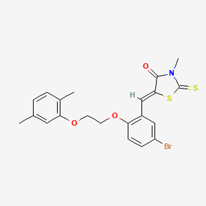 (5Z)-5-{5-bromo-2-[2-(2,5-dimethylphenoxy)ethoxy]benzylidene}-3-methyl-2-thioxo-1,3-thiazolidin-4-one