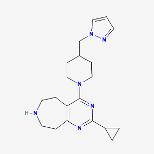 2-cyclopropyl-4-[4-(1H-pyrazol-1-ylmethyl)-1-piperidinyl]-6,7,8,9-tetrahydro-5H-pyrimido[4,5-d]azepine dihydrochloride