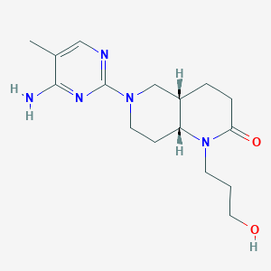 (4aS*,8aR*)-6-(4-amino-5-methylpyrimidin-2-yl)-1-(3-hydroxypropyl)octahydro-1,6-naphthyridin-2(1H)-one