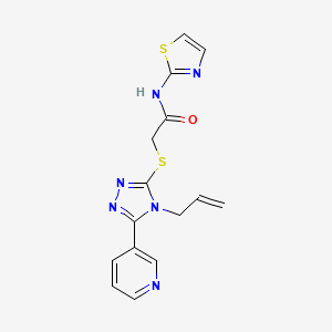 2-{[4-ALLYL-5-(3-PYRIDINYL)-4H-1,2,4-TRIAZOL-3-YL]SULFANYL}-N-(1,3-THIAZOL-2-YL)ACETAMIDE