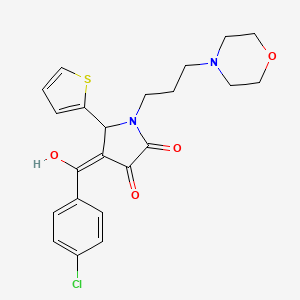 4-(4-chlorobenzoyl)-3-hydroxy-1-[3-(morpholin-4-yl)propyl]-5-(thiophen-2-yl)-2,5-dihydro-1H-pyrrol-2-one