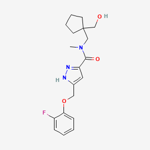 5-[(2-fluorophenoxy)methyl]-N-{[1-(hydroxymethyl)cyclopentyl]methyl}-N-methyl-1H-pyrazole-3-carboxamide