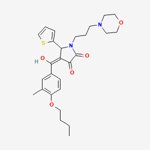 4-(4-butoxy-3-methylbenzoyl)-3-hydroxy-1-[3-(4-morpholinyl)propyl]-5-(2-thienyl)-1,5-dihydro-2H-pyrrol-2-one