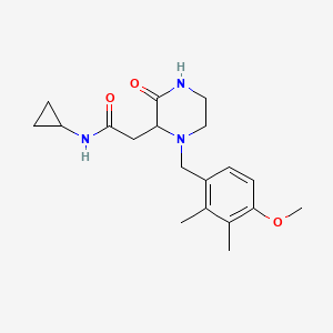 N-cyclopropyl-2-[1-(4-methoxy-2,3-dimethylbenzyl)-3-oxo-2-piperazinyl]acetamide