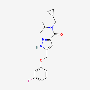 N-(cyclopropylmethyl)-5-[(3-fluorophenoxy)methyl]-N-isopropyl-1H-pyrazole-3-carboxamide