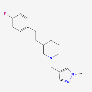 molecular formula C18H24FN3 B5271399 3-[2-(4-fluorophenyl)ethyl]-1-[(1-methyl-1H-pyrazol-4-yl)methyl]piperidine 