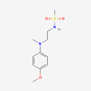 molecular formula C11H18N2O3S B5271400 N-{2-[(4-methoxyphenyl)(methyl)amino]ethyl}methanesulfonamide 