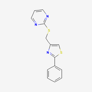 (2-PHENYL-1,3-THIAZOL-4-YL)METHYL (2-PYRIMIDINYL) SULFIDE