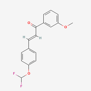 molecular formula C17H14F2O3 B5271438 (E)-3-[4-(DIFLUOROMETHOXY)PHENYL]-1-(3-METHOXYPHENYL)-2-PROPEN-1-ONE 