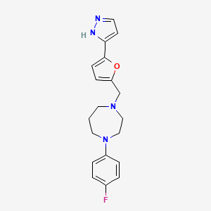 1-(4-fluorophenyl)-4-{[5-(1H-pyrazol-3-yl)-2-furyl]methyl}-1,4-diazepane