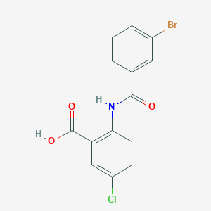 molecular formula C14H9BrClNO3 B527145 2-[(3-Bromobenzoyl)amino]-5-chlorobenzoic acid 