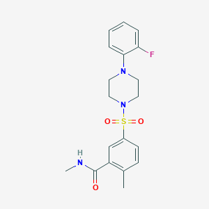 5-[4-(2-fluorophenyl)piperazin-1-yl]sulfonyl-N,2-dimethylbenzamide