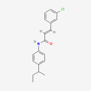 molecular formula C19H20ClNO B5271479 (2E)-N-[4-(butan-2-yl)phenyl]-3-(3-chlorophenyl)prop-2-enamide 