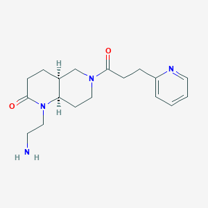 rel-(4aS,8aR)-1-(2-aminoethyl)-6-[3-(2-pyridinyl)propanoyl]octahydro-1,6-naphthyridin-2(1H)-one dihydrochloride