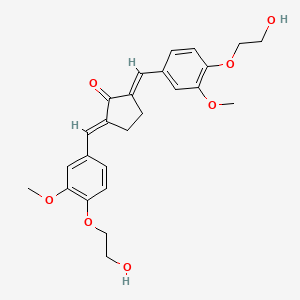 molecular formula C25H28O7 B5271534 2,5-bis[4-(2-hydroxyethoxy)-3-methoxybenzylidene]cyclopentanone 