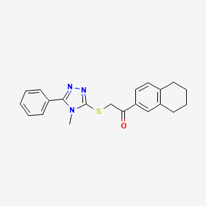 2-[(4-METHYL-5-PHENYL-4H-1,2,4-TRIAZOL-3-YL)SULFANYL]-1-(5,6,7,8-TETRAHYDRONAPHTHALEN-2-YL)ETHAN-1-ONE