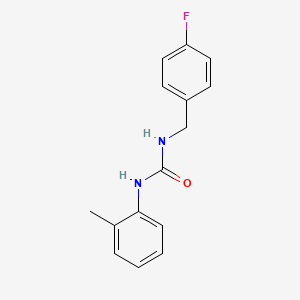 molecular formula C15H15FN2O B5271568 N-(4-fluorobenzyl)-N'-(2-methylphenyl)urea 