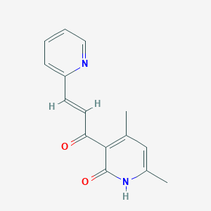 4,6-dimethyl-3-[3-(2-pyridinyl)acryloyl]-2(1H)-pyridinone