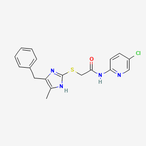 2-[(5-benzyl-4-methyl-1H-imidazol-2-yl)sulfanyl]-N-(5-chloropyridin-2-yl)acetamide