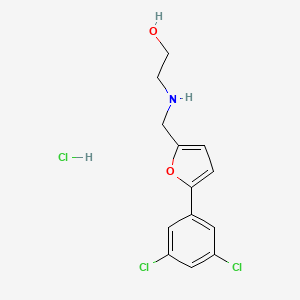 molecular formula C13H14Cl3NO2 B5271615 2-[[5-(3,5-Dichlorophenyl)furan-2-yl]methylamino]ethanol;hydrochloride CAS No. 1049712-19-7