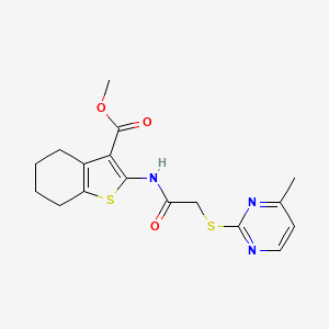 methyl 2-({[(4-methyl-2-pyrimidinyl)thio]acetyl}amino)-4,5,6,7-tetrahydro-1-benzothiophene-3-carboxylate