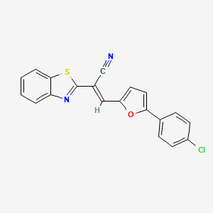 2-(1,3-benzothiazol-2-yl)-3-[5-(4-chlorophenyl)-2-furyl]acrylonitrile