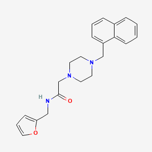 molecular formula C22H25N3O2 B5271661 N-[(FURAN-2-YL)METHYL]-2-{4-[(NAPHTHALEN-1-YL)METHYL]PIPERAZIN-1-YL}ACETAMIDE 