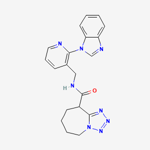 N-{[2-(1H-benzimidazol-1-yl)pyridin-3-yl]methyl}-6,7,8,9-tetrahydro-5H-tetrazolo[1,5-a]azepine-9-carboxamide