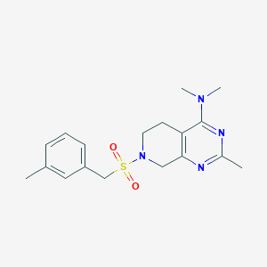 molecular formula C18H24N4O2S B5271676 N,N,2-trimethyl-7-[(3-methylbenzyl)sulfonyl]-5,6,7,8-tetrahydropyrido[3,4-d]pyrimidin-4-amine 