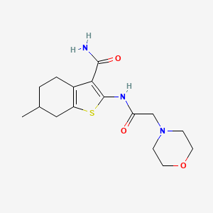 6-METHYL-2-[(2-MORPHOLINOACETYL)AMINO]-4,5,6,7-TETRAHYDRO-1-BENZOTHIOPHENE-3-CARBOXAMIDE