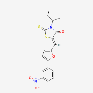 (5Z)-3-butan-2-yl-5-[[5-(3-nitrophenyl)furan-2-yl]methylidene]-2-sulfanylidene-1,3-thiazolidin-4-one