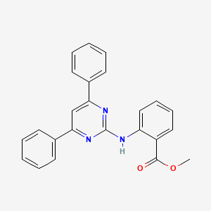 molecular formula C24H19N3O2 B5271705 methyl 2-[(4,6-diphenyl-2-pyrimidinyl)amino]benzoate 