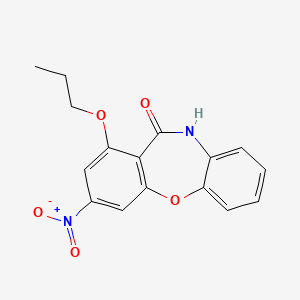 molecular formula C16H14N2O5 B5271714 3-nitro-1-propoxydibenzo[b,f][1,4]oxazepin-11(10H)-one 