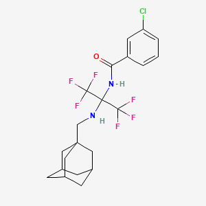 N-(2-{[(ADAMANTAN-1-YL)METHYL]AMINO}-1,1,1,3,3,3-HEXAFLUOROPROPAN-2-YL)-3-CHLOROBENZAMIDE