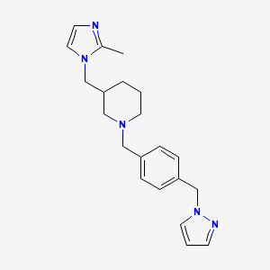 3-[(2-methyl-1H-imidazol-1-yl)methyl]-1-[4-(1H-pyrazol-1-ylmethyl)benzyl]piperidine